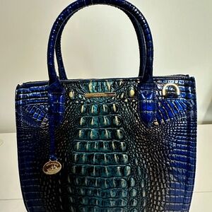 Brahmin Caroline Large Satchel Sapphire Melbourne